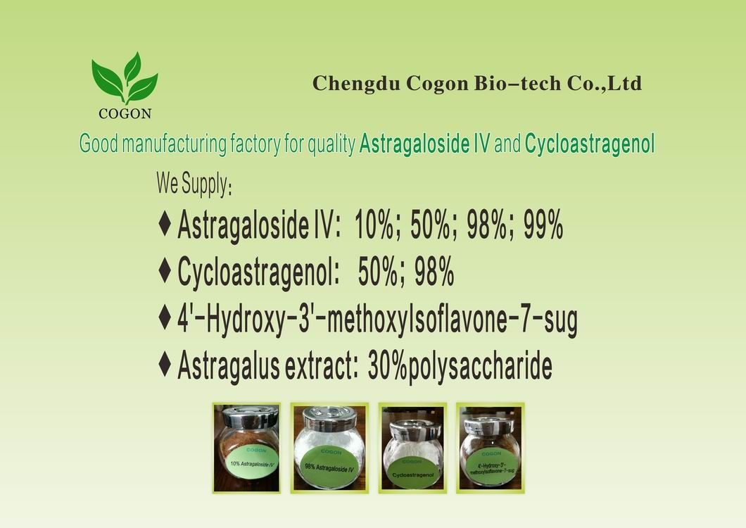 Gordura de redução do sangue da raiz 0.5-1% do astrágalo do glucósido de Brown Calycosin 7 O beta D